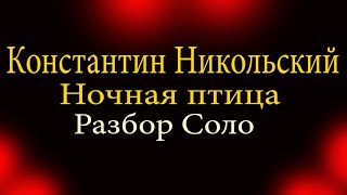 Константин Никольский - Ночная птица  Разбор Детально электрогитара