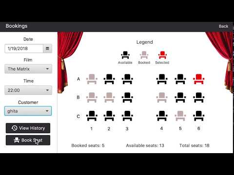 Cinema Booking System - JavaFX application