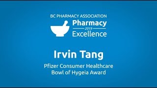 Pfizer Consumer Healthcare Bowl of Hygeia Award 2019 - Irvin Tang