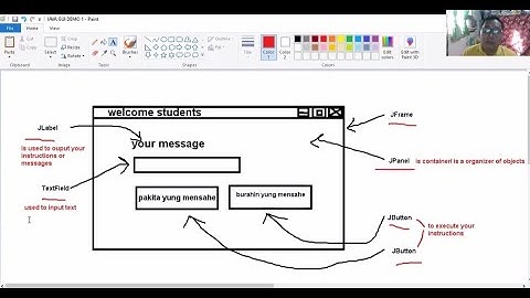 JAVA2 GUI Tutorial in Tagalog Language the JPANEL JLabel TextField JButton and Java Event Listeners