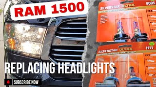 2017 Dodge Ram Headlight replacement