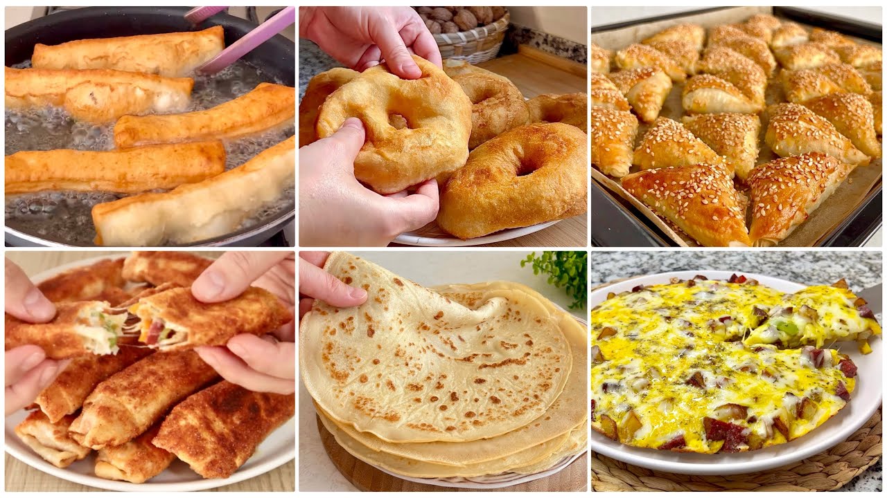 6 ÇEŞİT KAHVALTI TARİFİ/LEZZETLİ ve KOLAY Kahvaltılık Tarifler/Patatesli Kahvaltılık