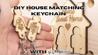 Make Yourself & Your Loved One A Set Of Cute House Keychains w/AlgoLaser