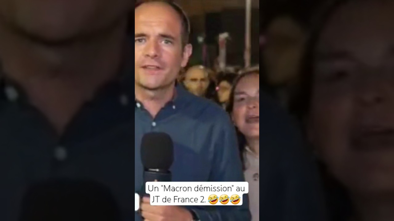 Un "Macron démission" au JT de France 2. 🤣🤣🤣