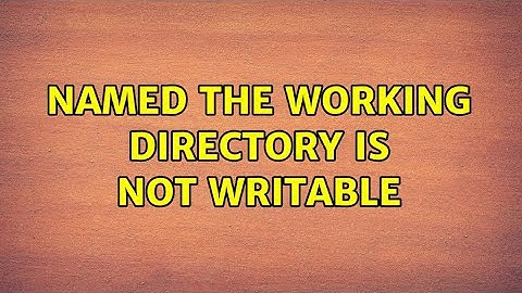 named the working directory is not writable (3 Solutions!!)