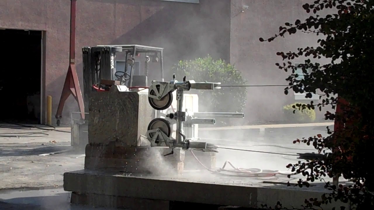 Diamond Wire Saw Cutting of Concrete Block by Cutting Technologies ...
