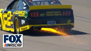 Brad Keselowski hits the wall after mechanical problem | NASCAR on FOX