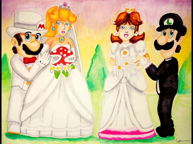 MARIO&PEACH WEDDING STYLE Super Mario Bros - Double Wedding - YouTube