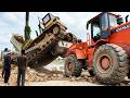WOW!! INSANE SKILL!! Massive Land Filling – KOMATSU Bulldozer &amp; 15Ton Trucks Nonstop!