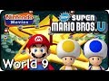 New Super Mario Bros. U: World 9 Superstar Road (All Star Coins 100% Multiplayer Walkthrough)