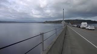 Hood Canal bridge is open and a chance to look south down the waterway