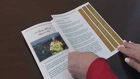 Folding a 4 Page Graduated Fold Funeral Program -- Elegant Memorials