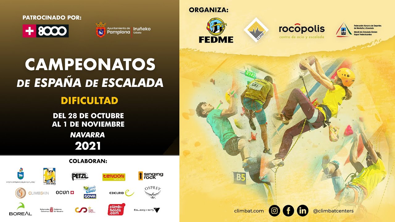 Revive el Campeonato de España de Escalada de Dificultad Juvenil y Absoluto 2021