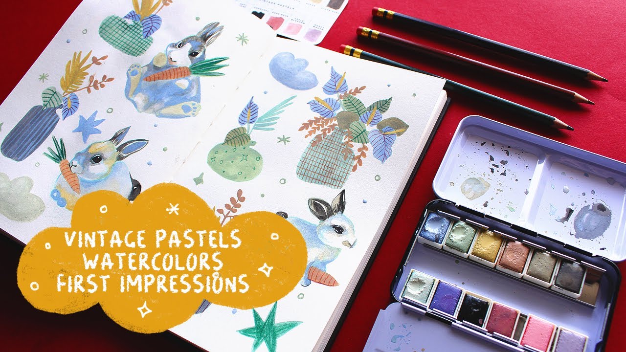 ART PHILOSOPHY WATERCOLOR CONFECTIONS VINTAGE PASTELS FIRST IMPRESSIONS