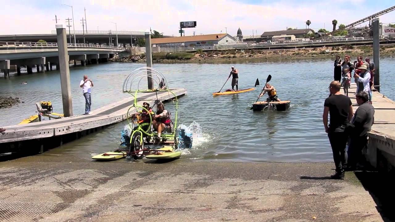 Inaugural Breakwater Makerspace Amphibious Bicycle Race