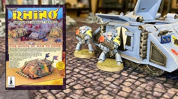 Oldhammer Rhino Armored Assault Vehicles from 1988, a Rogue Trader Era Retrospective