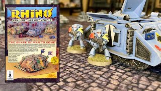 Oldhammer Rhino Armored Assault Vehicles from 1988, a Rogue Trader Era Retrospective