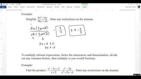 8-4 Rational Expressions
