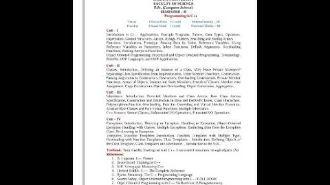 Bsc computer science ou all semester syllabus