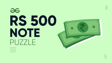 Rs 500 Note | Puzzle