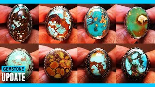 GEMSTONES UPDATE 02072025 - IRAN PERSIA HUBEI TURQUOISE STONE GREEN BLUE TURQUOISE GRADATION
