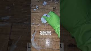 Quickly remove paint from flooring #shorts #diy