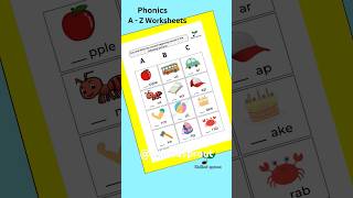 WhatsApp 7397408231 to purchase the soft copy of these phonics A - Z  worksheets. #trendingshorts