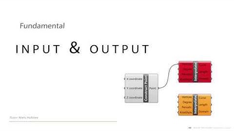 Grasshopper fundamental. 2.2: Input and Output