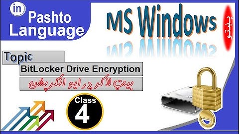Control Panel Full Tutorial in Pashto Class - 4 | BitLocker Drive Encryption | How to use BitLocker?