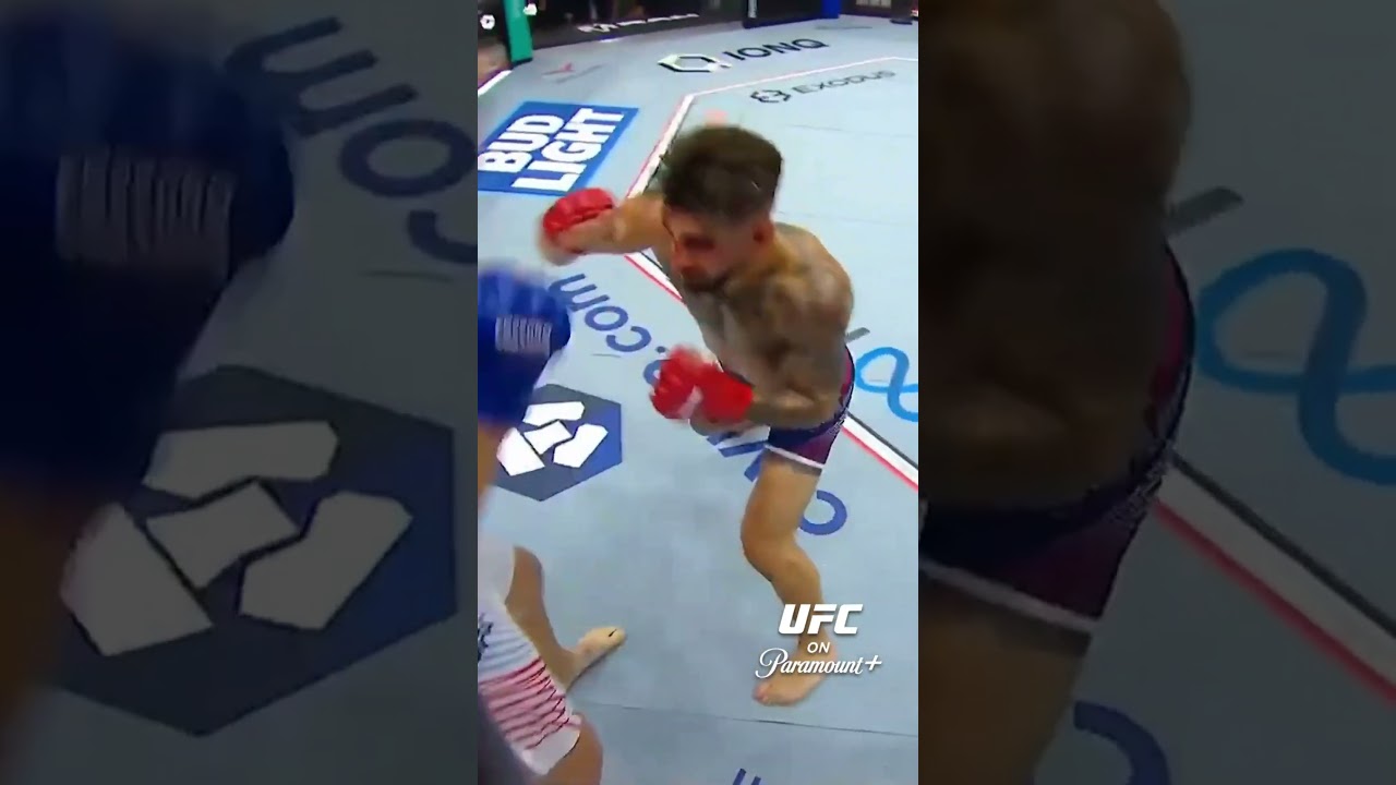 Ilia Topuria and Justin Gaethje went back & forth in the first round at #UFCWhiteHouse. 🔥 #UFC