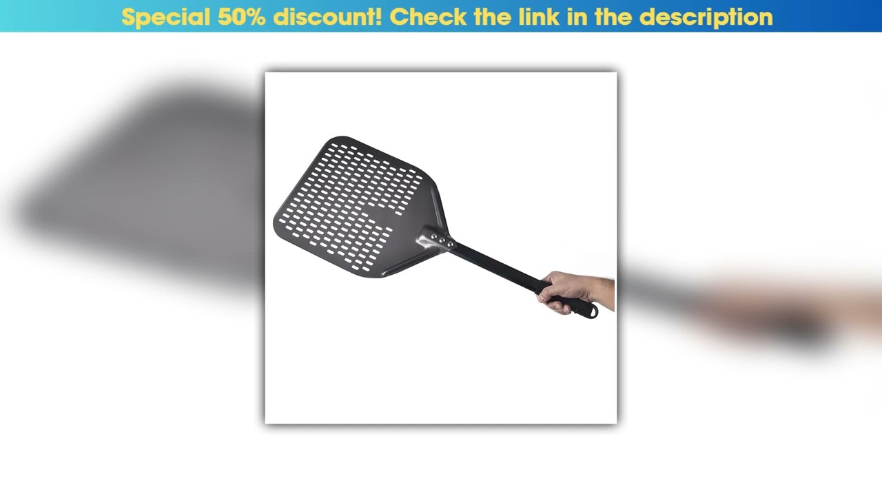 Today Only SHANGPEIXUAN 14/13/12 Inch Perforated Pizza Peel Rectangular Pizza Shovel Aluminum Hard•