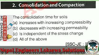 Set-3,Important MCQ on Consolidation and Compaction, Geotech Most Important MCQ, Soil Mechanics MCQ