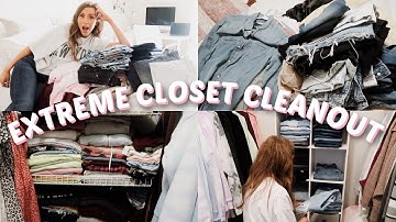 CLEANING OUT MY CLOSET *EXTREME* | SO MANY CLOTHES!
