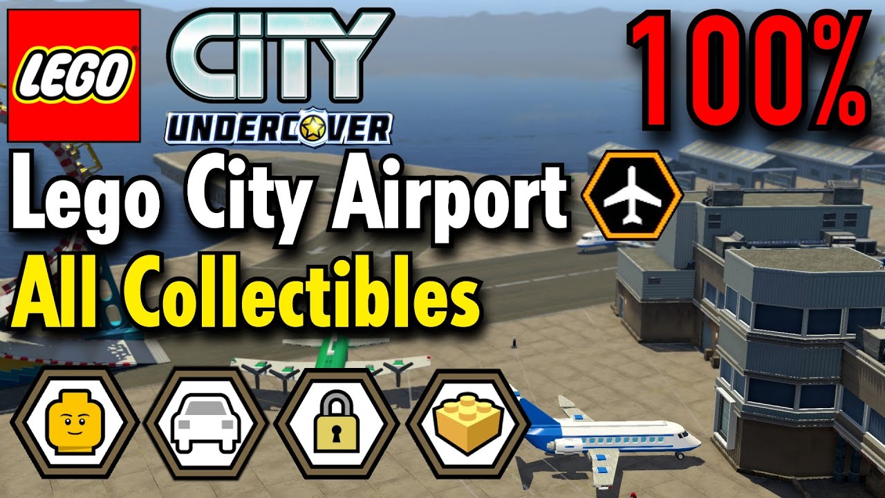 transaktion Erobrer Ham selv LEGO City Undercover - Lego City Airport 100% Guide (All Collectibles) Free  Roam Gameplay - YouTube