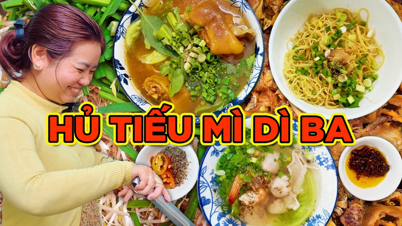 CHỢ CÂY GÒN, XÓM ĐẤT Q.11! HỦTÍUMÌ PHÚCKIẾN HƠN40NĂM!SƯỜNKHO MỀM THẤMVỊ,MÌ KHÔ TRỘN THẬPCẨM TƯƠINGON