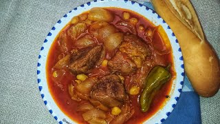 مرمز تونسي باللحم بطريقة سهلة و سريعة / Ragoût doignons (Mermez Tunisien)