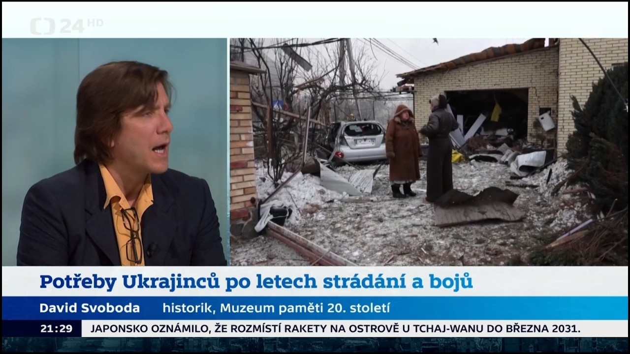 David Svoboda v ČT k výročí útoku Ruska na Ukrajinu (24. 2. 2026)