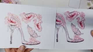Carnation Shoe birthday card