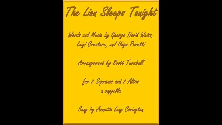 The Lion Sleeps Tonight - SSAA a cappella, arr. Sc...
