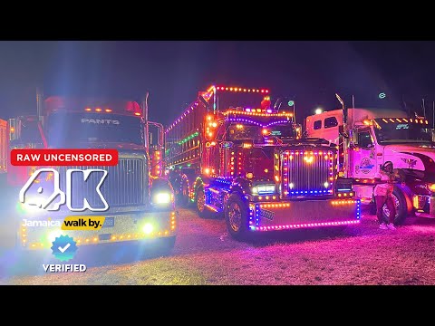 🟢✓⃝  Walking CLARENDON BIGGEST Truck Show Featuring Artist MASICKA 2025 4K