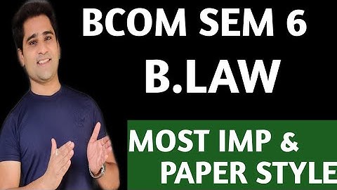 Most imp question Business Law | BCOM SEM 6 |gujarat university |