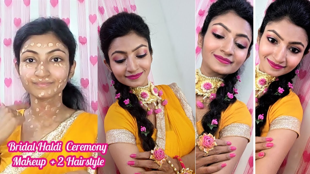 haldi bridal makeup tutorial || Nadia's makeover - YouTube
