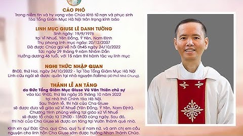 Thánh lễ An Táng cha Giuse Lê Danh Tường