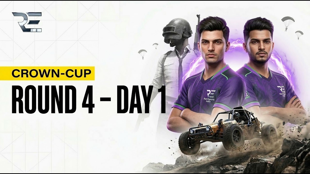 REAL ESPORTS CROWN CUP | ROUND 4 DAY 1 LIVE 🔴 | BGMI TOURNAMENT | Real ...