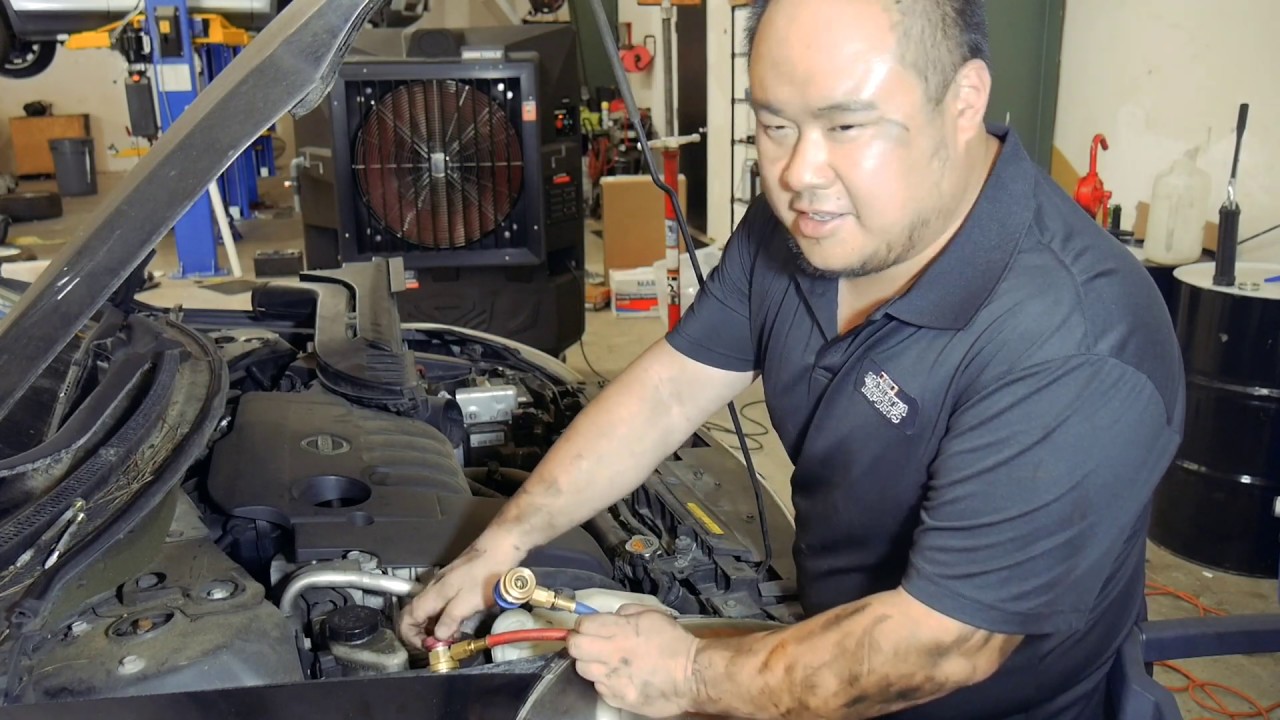 Replace an AC Compressor on a Nissan Altima - YouTube