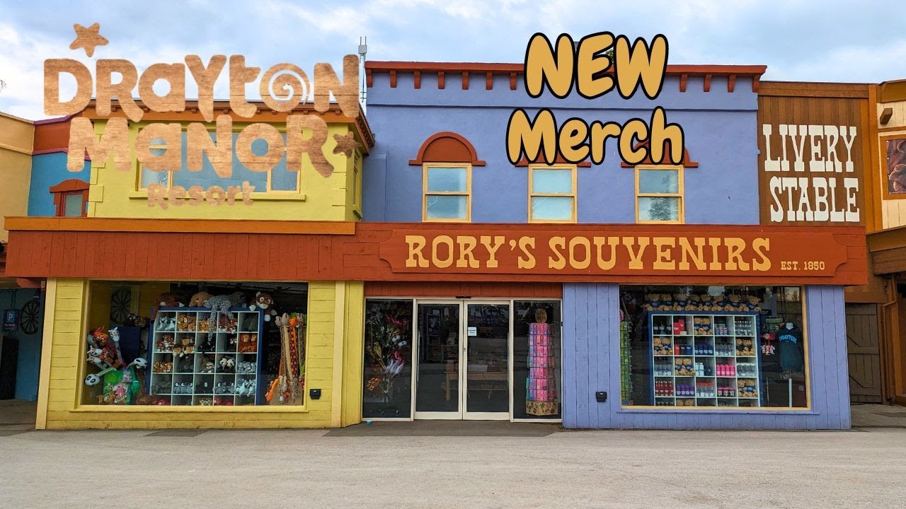 Rory's Souvenirs Shop NEW Merch April 2024 at Drayton Manor Resort