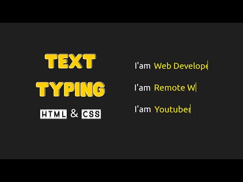 How To Create Text Typing Using HTML & CSS Only| Multiple Text Typing Animation