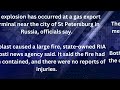 Officials say: Explosion at gas station in St. Petersburg