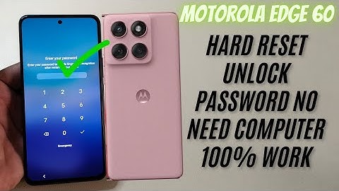Motorola Edge 60 Hard Reset | Unlock Password Without PC