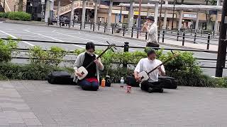 #shorts #japantamilachi Japanese folk music played by 2 artists in Japan street|JapanTamil vlog